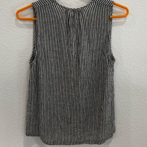 Marine Layer Tory Tank in Black/White Stripe - Picture 8 of 12